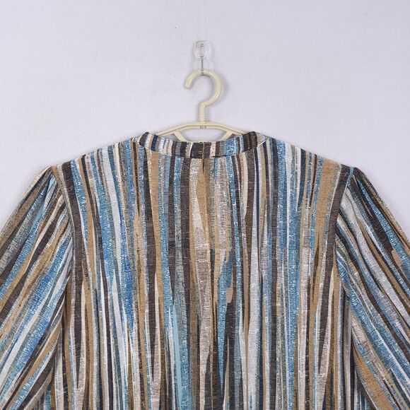 Cocomo Top Shirt Womens Size 2X Popover Button Split Neck 3/4 Roll Tab Sleeve - Picture 9 of 11